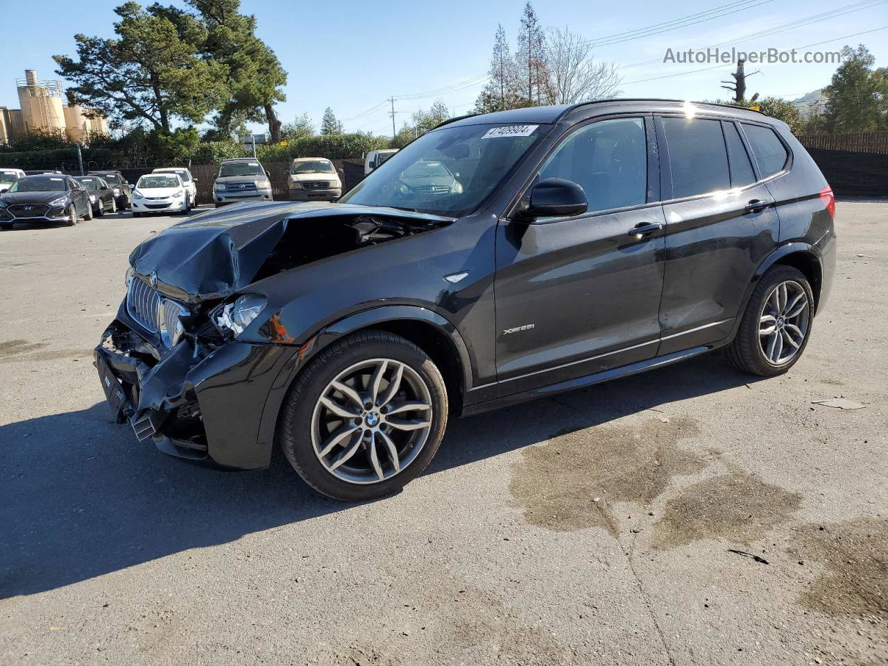 2016 Bmw X3 Xdrive28i Black vin: 5UXWX9C50G0D73178