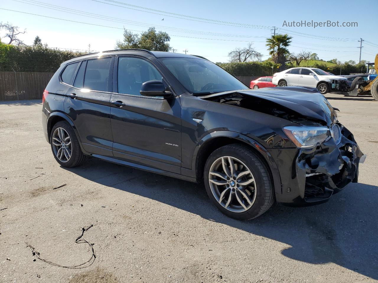 2016 Bmw X3 Xdrive28i Black vin: 5UXWX9C50G0D73178