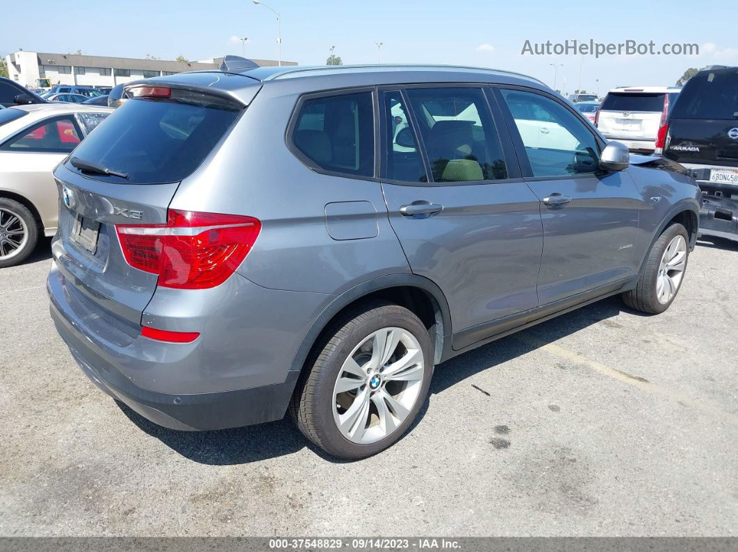 2016 Bmw X3 Xdrive28i Серебряный vin: 5UXWX9C50G0D79319