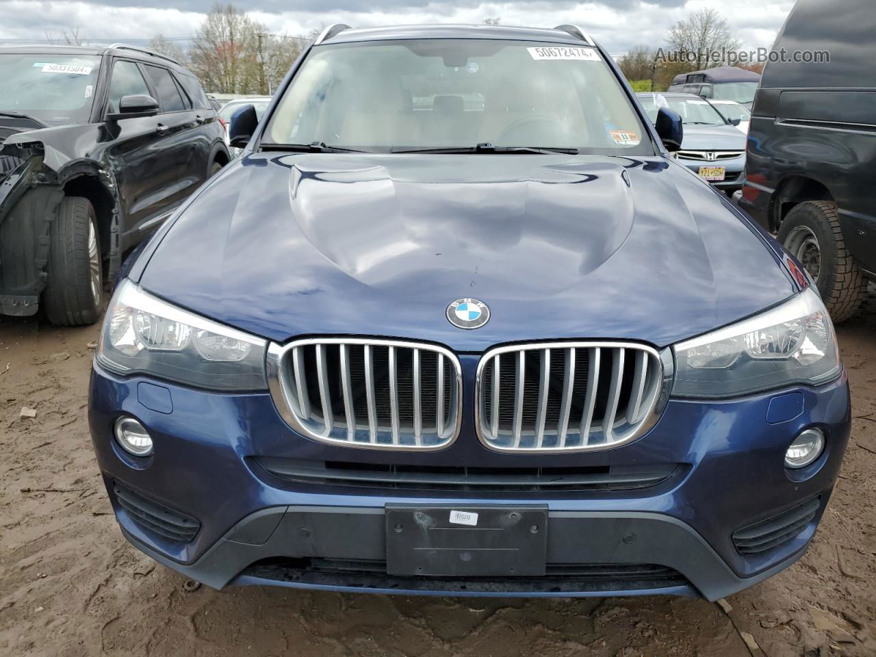 2016 Bmw X3 Xdrive28i Синий vin: 5UXWX9C50G0D80471