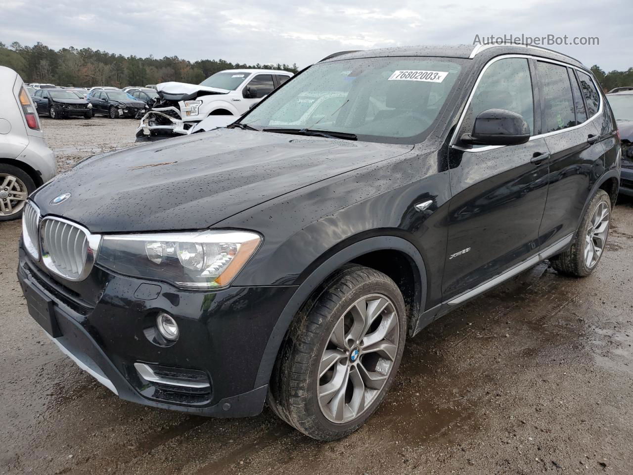 2016 Bmw X3 Xdrive28i Black vin: 5UXWX9C50G0D82740