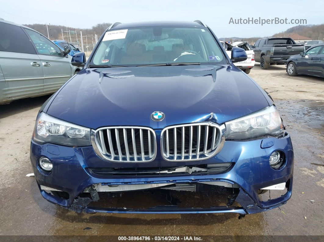 2016 Bmw X3 Xdrive28i Blue vin: 5UXWX9C50G0D87632