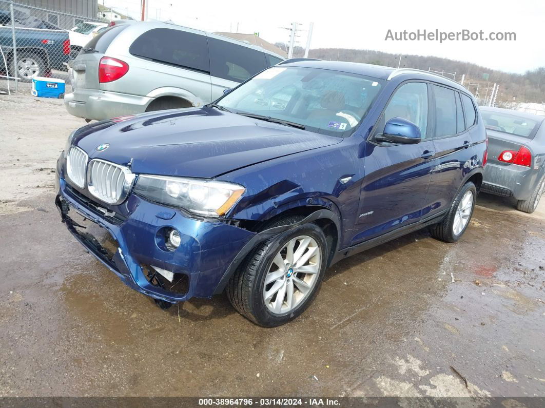 2016 Bmw X3 Xdrive28i Blue vin: 5UXWX9C50G0D87632