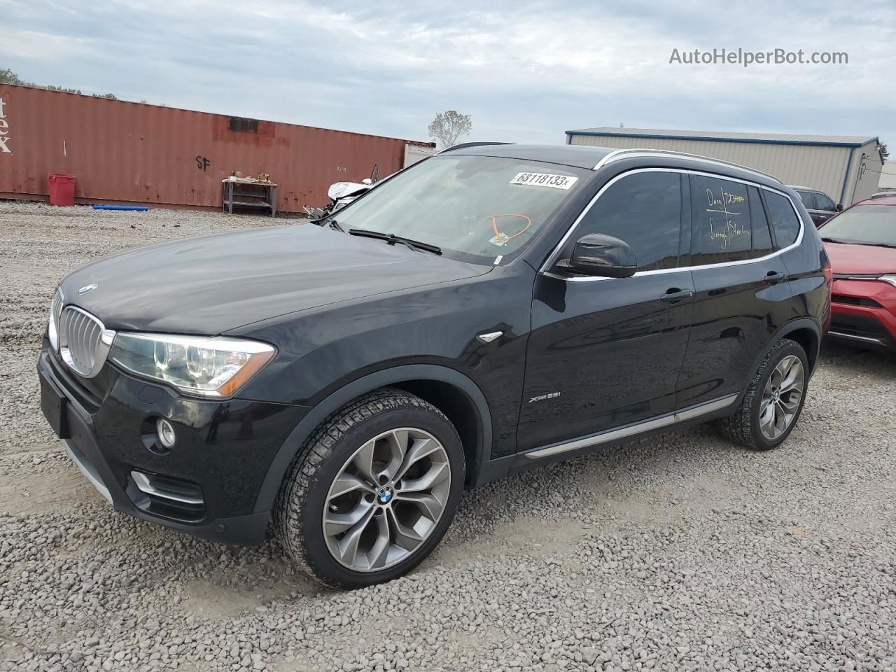 2016 Bmw X3 Xdrive28i Black vin: 5UXWX9C50G0D89641