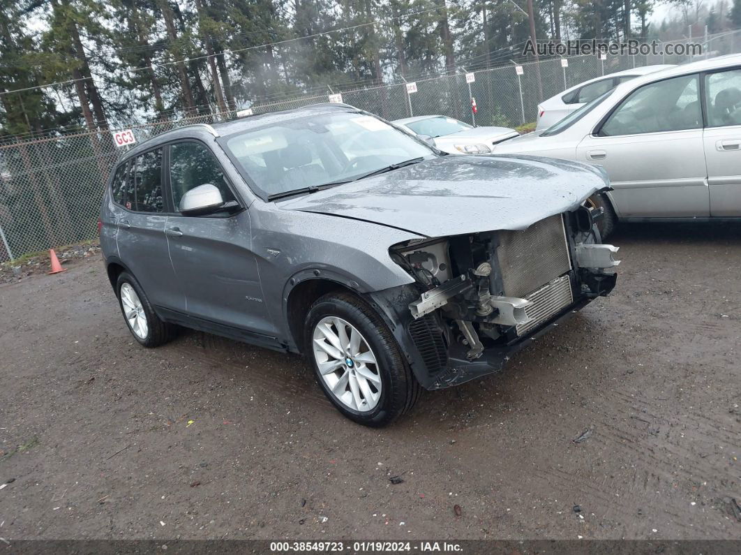 2016 Bmw X3 Xdrive28i Gray vin: 5UXWX9C50G0D90661