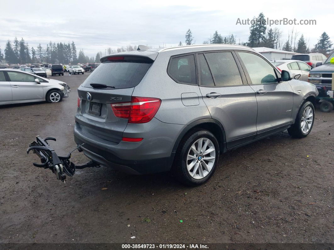 2016 Bmw X3 Xdrive28i Gray vin: 5UXWX9C50G0D90661