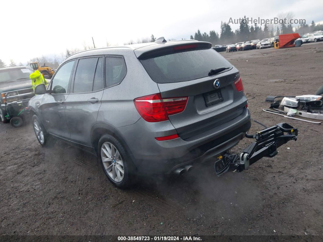 2016 Bmw X3 Xdrive28i Gray vin: 5UXWX9C50G0D90661