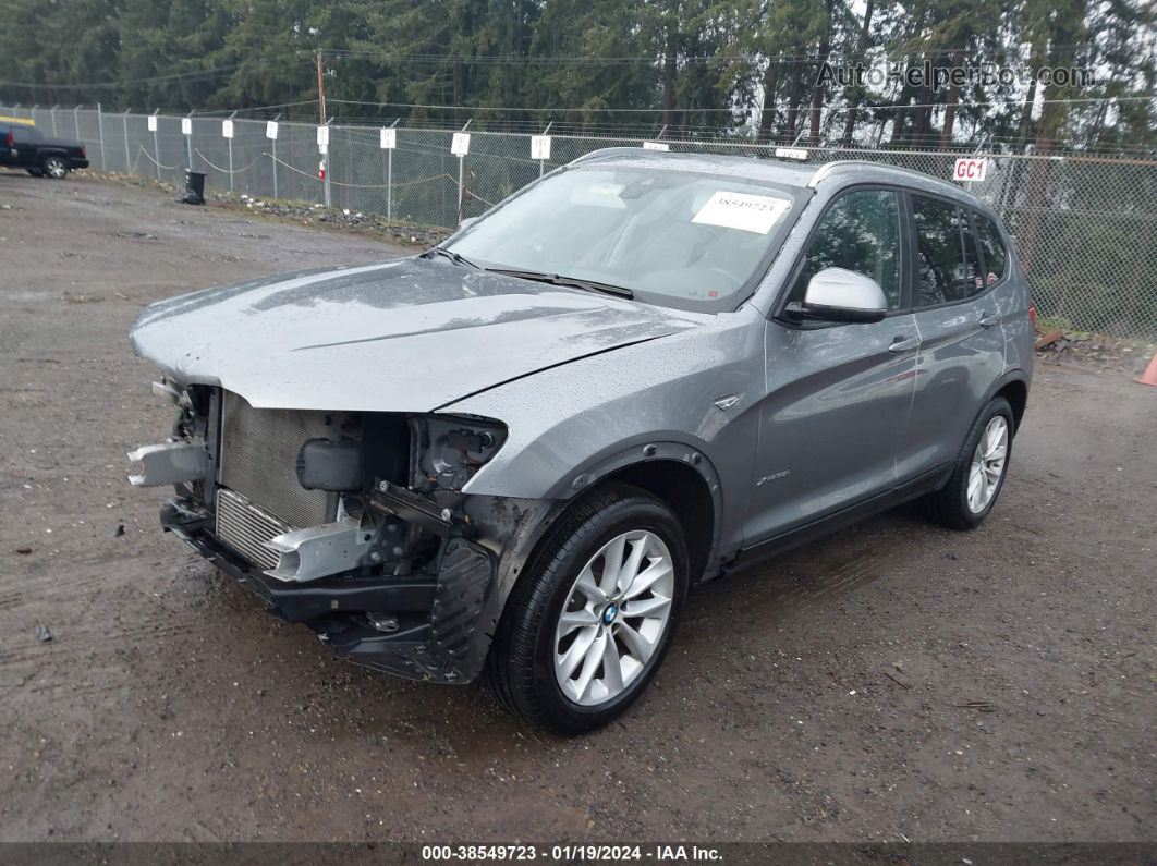 2016 Bmw X3 Xdrive28i Gray vin: 5UXWX9C50G0D90661