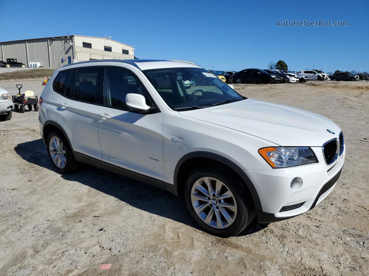 2013 Bmw X3 Xdrive28i White vin: 5UXWX9C51D0A09847