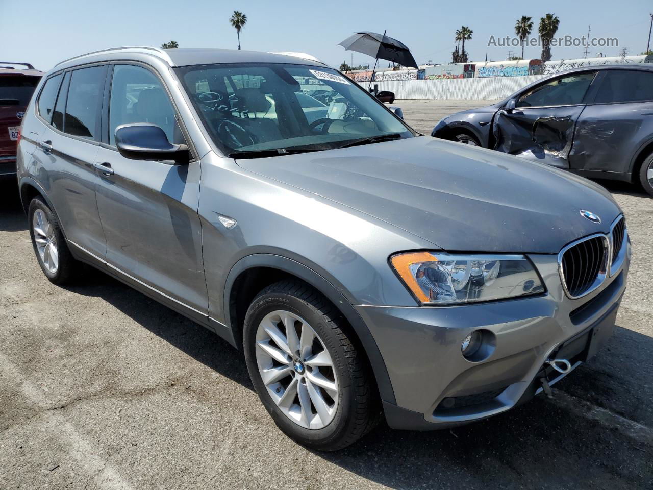 2013 Bmw X3 Xdrive28i Gray vin: 5UXWX9C51D0A10643