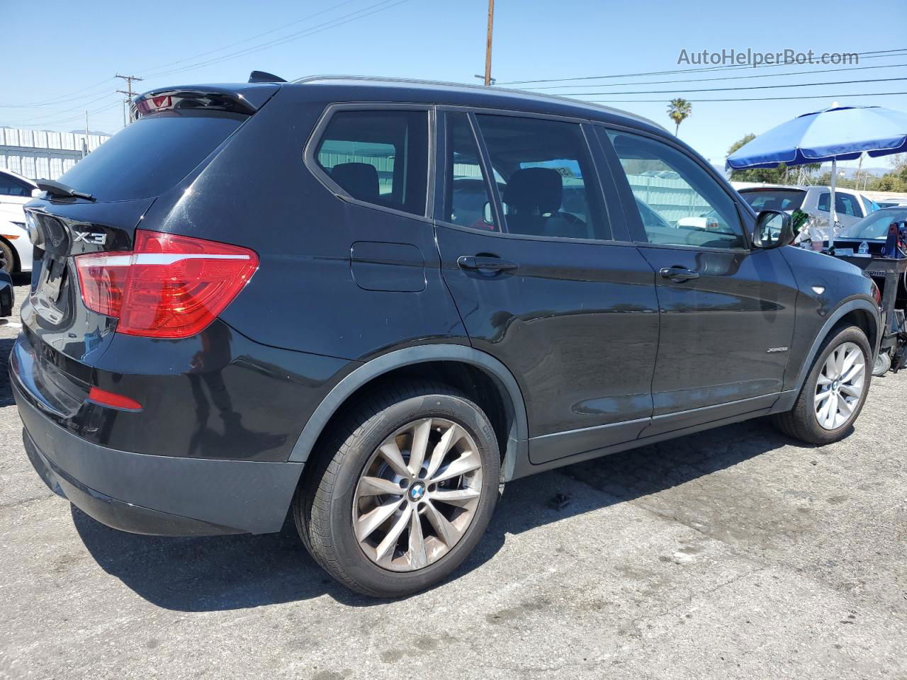 2013 Bmw X3 Xdrive28i Black vin: 5UXWX9C51D0A17897