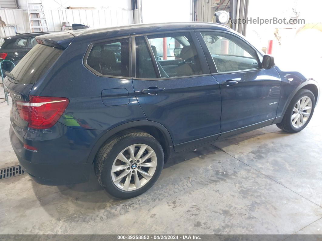 2013 Bmw X3 Xdrive28i Blue vin: 5UXWX9C51D0D00803