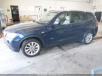 2013 Bmw X3 Xdrive28i Blue vin: 5UXWX9C51D0D00803