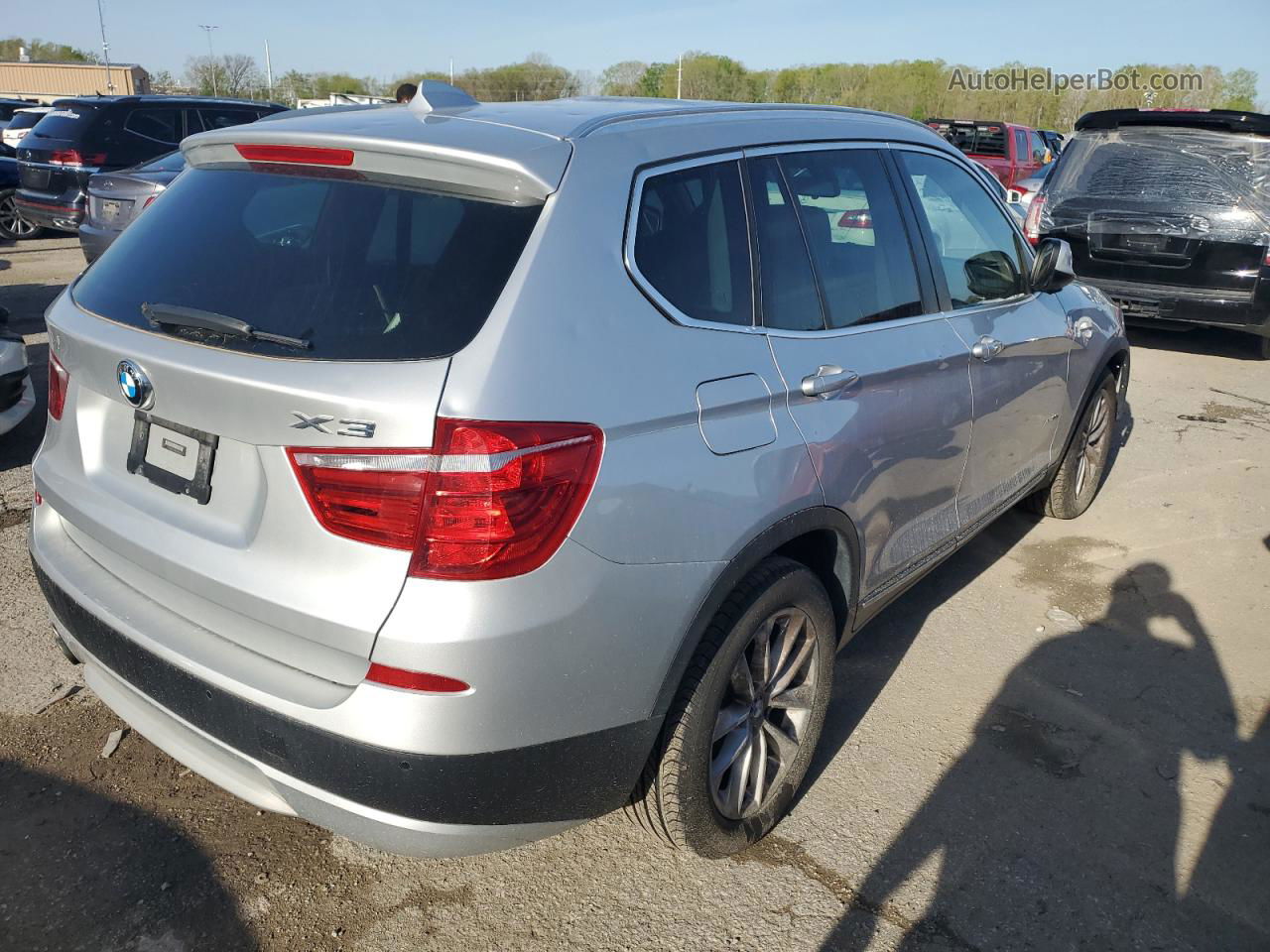 2014 Bmw X3 Xdrive28i Silver vin: 5UXWX9C51E0D29753