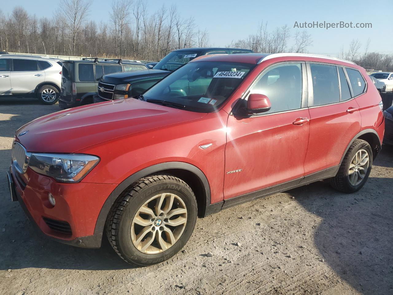 2016 Bmw X3 Xdrive28i Red vin: 5UXWX9C51G0D67180