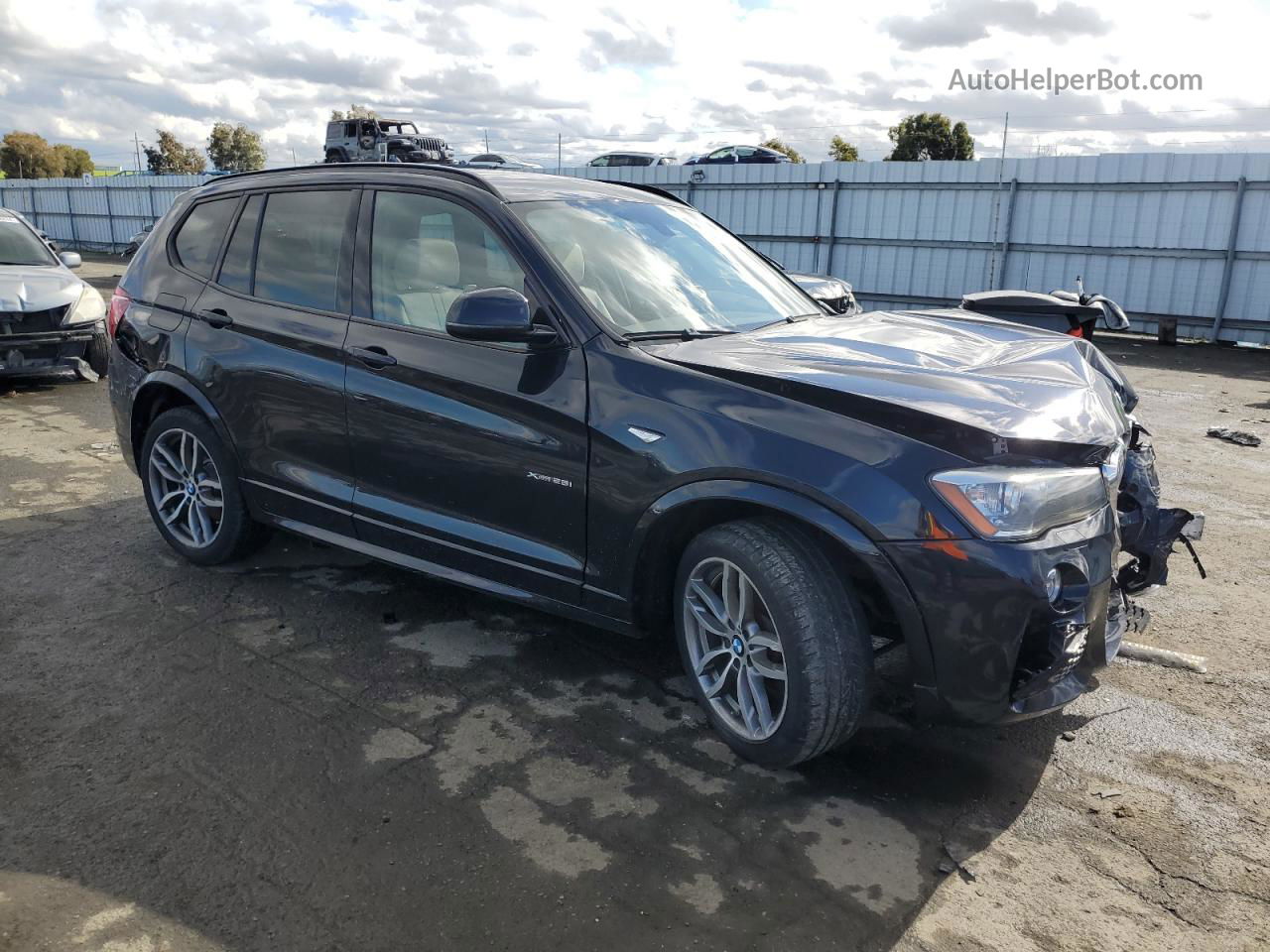 2016 Bmw X3 Xdrive28i Black vin: 5UXWX9C51G0D74713