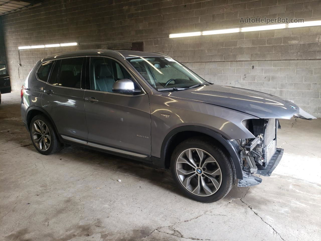 2016 Bmw X3 Xdrive28i Gray vin: 5UXWX9C51G0D88675