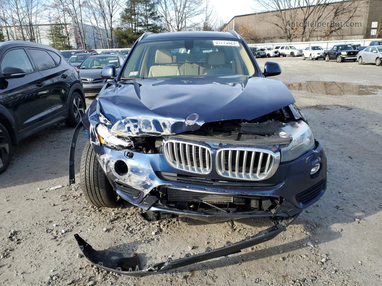 2016 Bmw X3 Xdrive28i Blue vin: 5UXWX9C51G0D94749