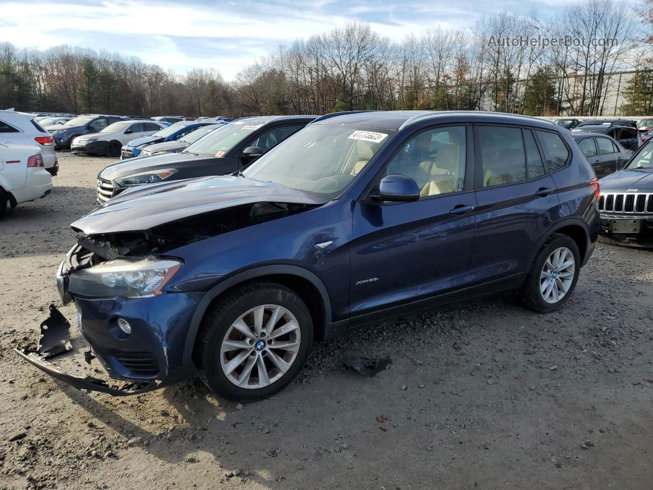 2016 Bmw X3 Xdrive28i Blue vin: 5UXWX9C51G0D94749