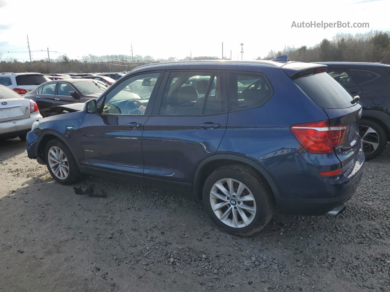 2016 Bmw X3 Xdrive28i Синий vin: 5UXWX9C51G0D94749