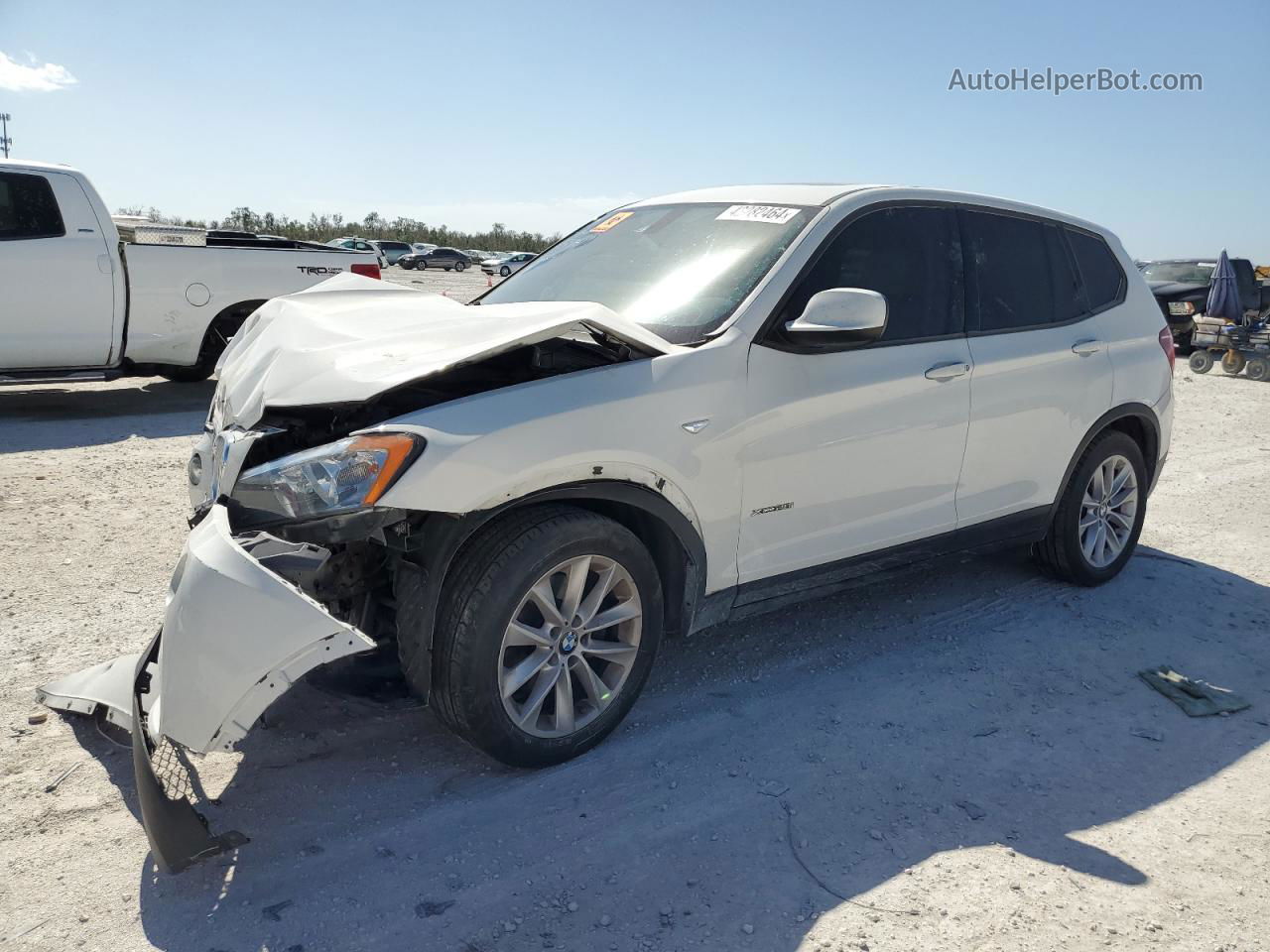 2013 Bmw X3 Xdrive28i White vin: 5UXWX9C52D0A21750