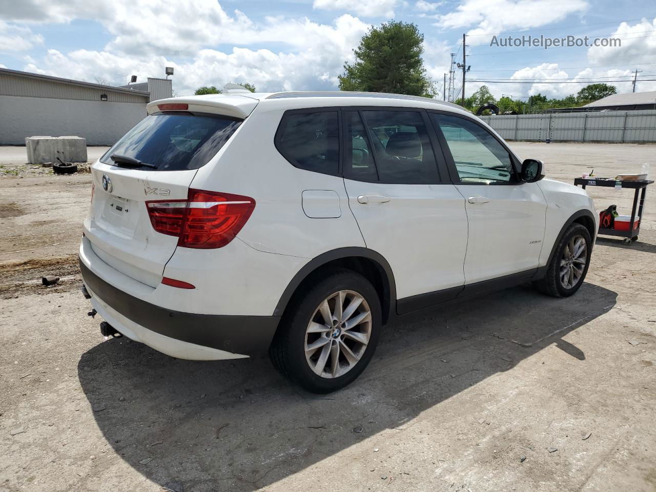 2013 Bmw X3 Xdrive28i White vin: 5UXWX9C52D0D04570