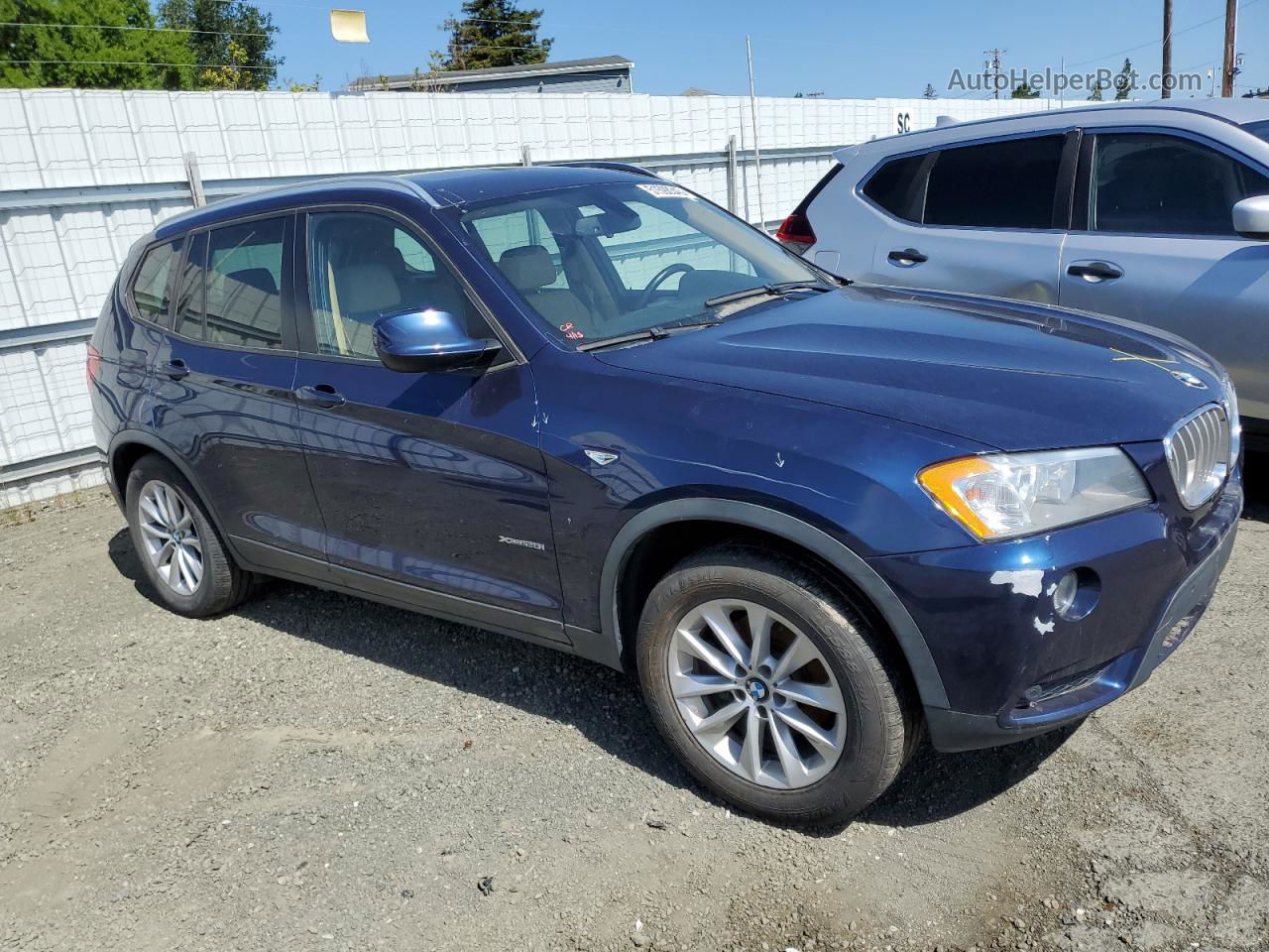 2013 Bmw X3 Xdrive28i Синий vin: 5UXWX9C52D0D04813