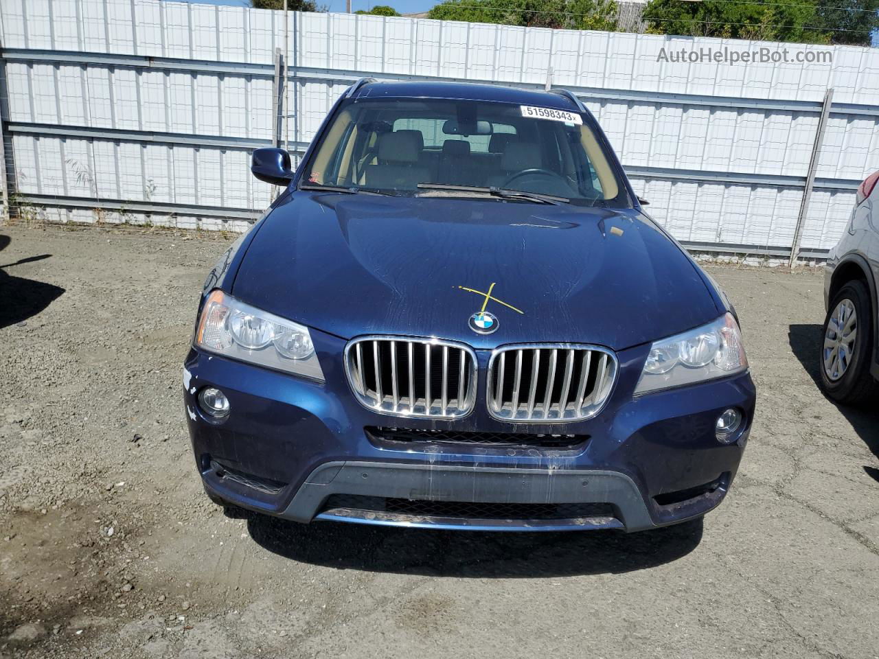 2013 Bmw X3 Xdrive28i Синий vin: 5UXWX9C52D0D04813