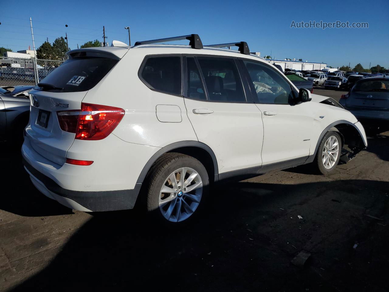 2016 Bmw X3 Xdrive28i Белый vin: 5UXWX9C52G0D69990