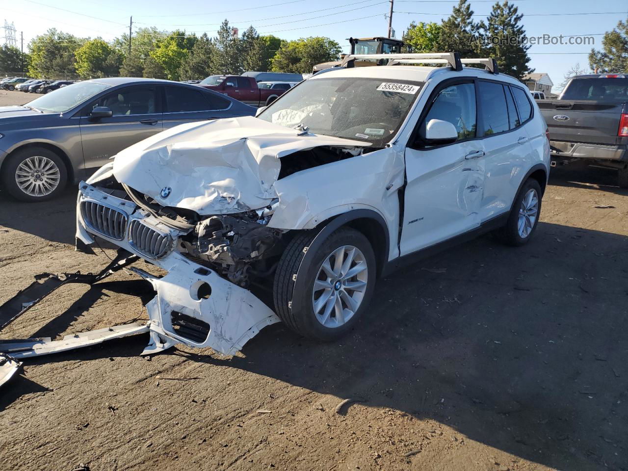 2016 Bmw X3 Xdrive28i White vin: 5UXWX9C52G0D69990