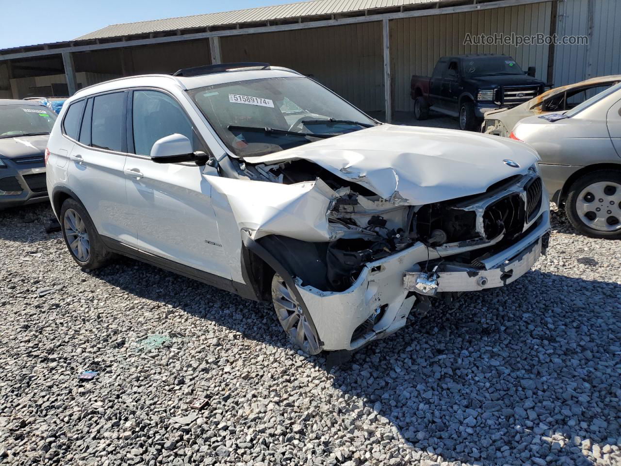 2016 Bmw X3 Xdrive28i White vin: 5UXWX9C52G0D83050