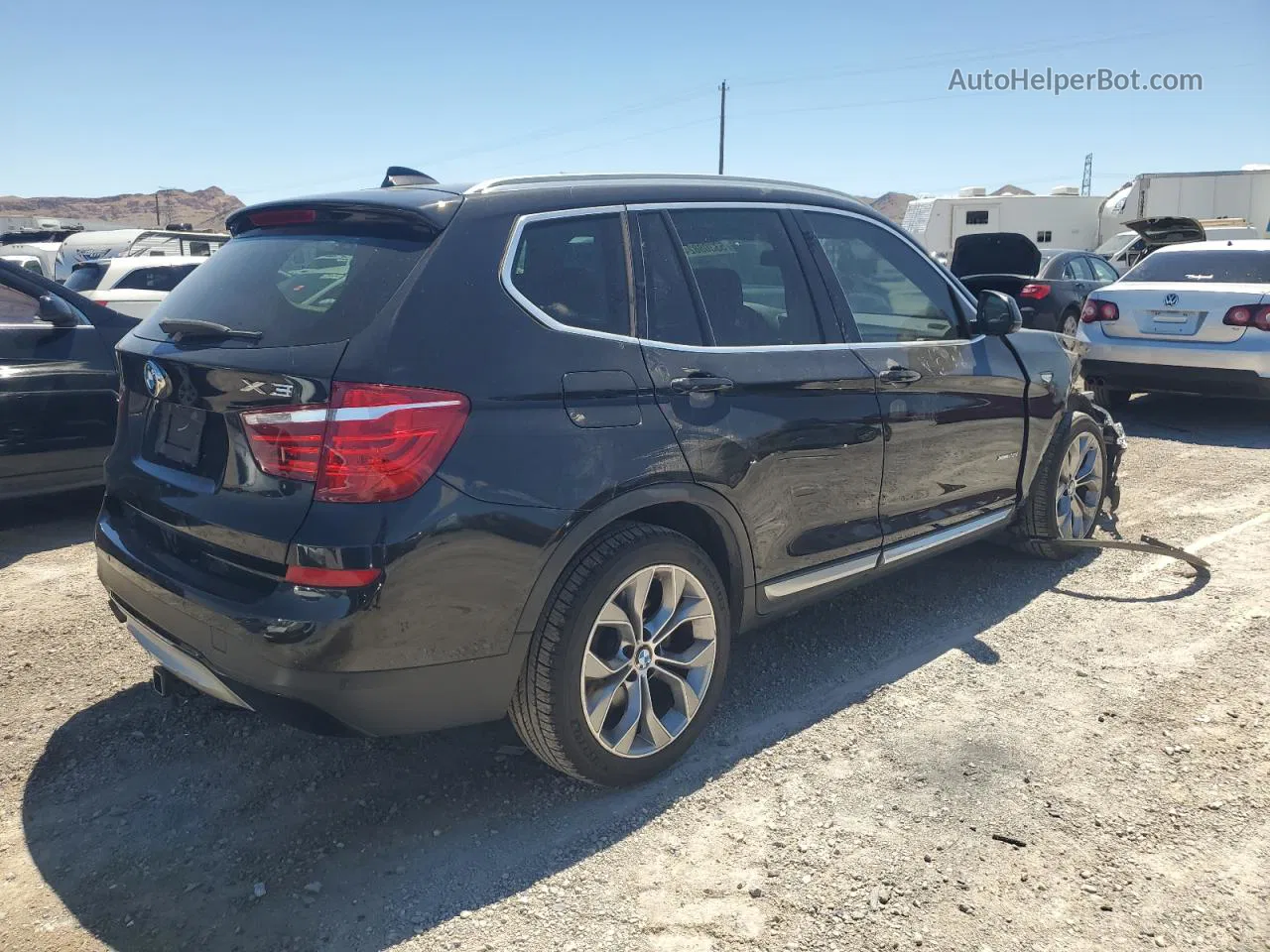 2016 Bmw X3 Xdrive28i Black vin: 5UXWX9C52G0D88684