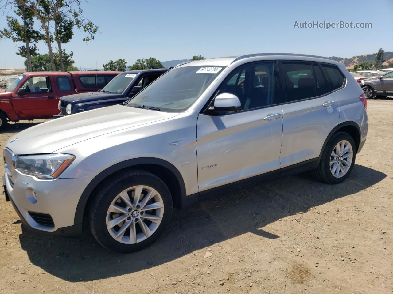 2016 Bmw X3 Xdrive28i Silver vin: 5UXWX9C52G0D94808