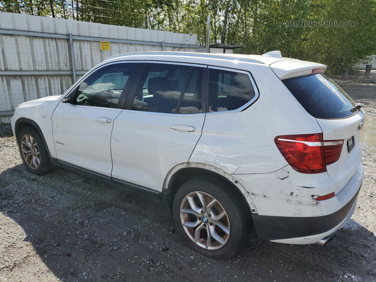 2013 Bmw X3 Xdrive28i White vin: 5UXWX9C53D0A12054