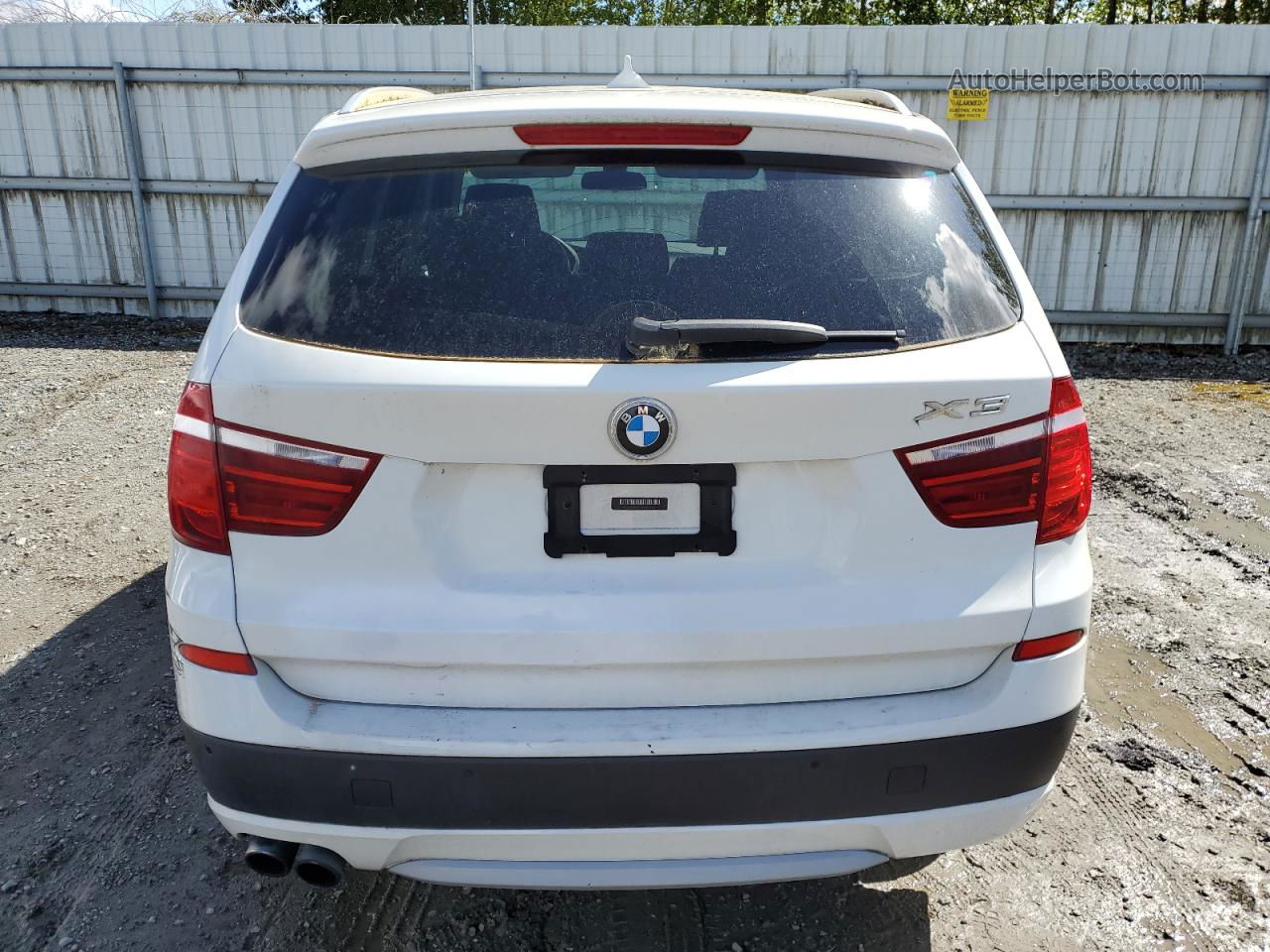 2013 Bmw X3 Xdrive28i White vin: 5UXWX9C53D0A12054