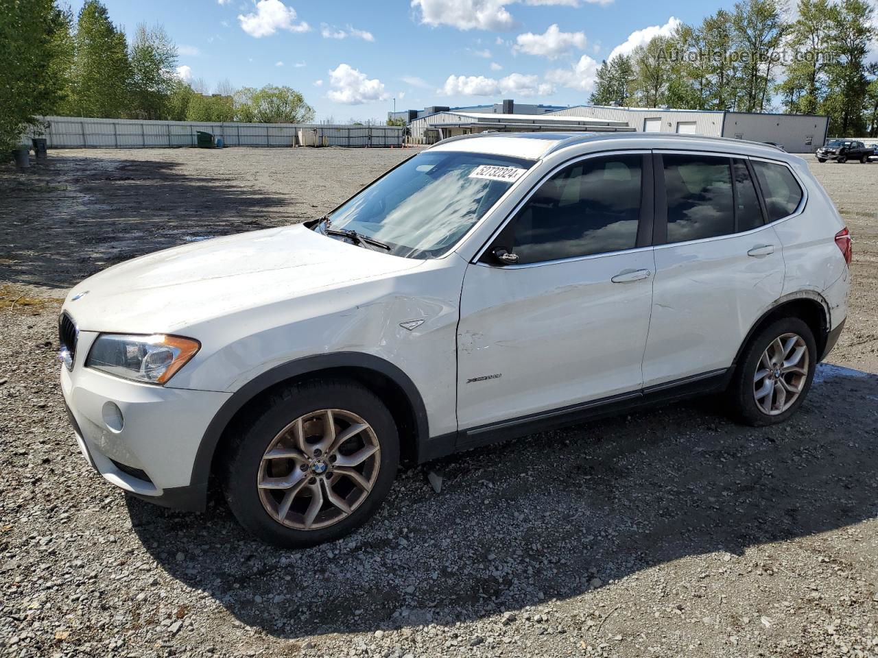 2013 Bmw X3 Xdrive28i White vin: 5UXWX9C53D0A12054