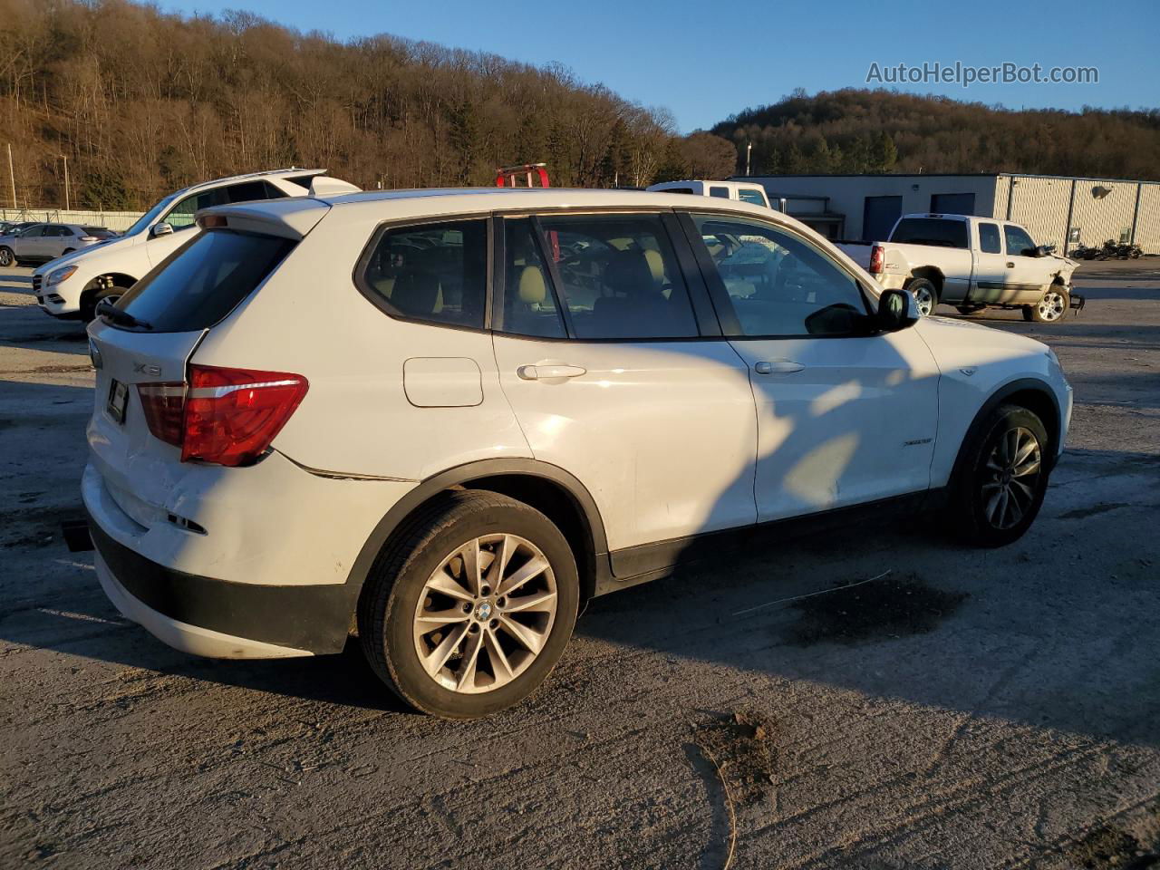 2013 Bmw X3 Xdrive28i White vin: 5UXWX9C53D0A15116