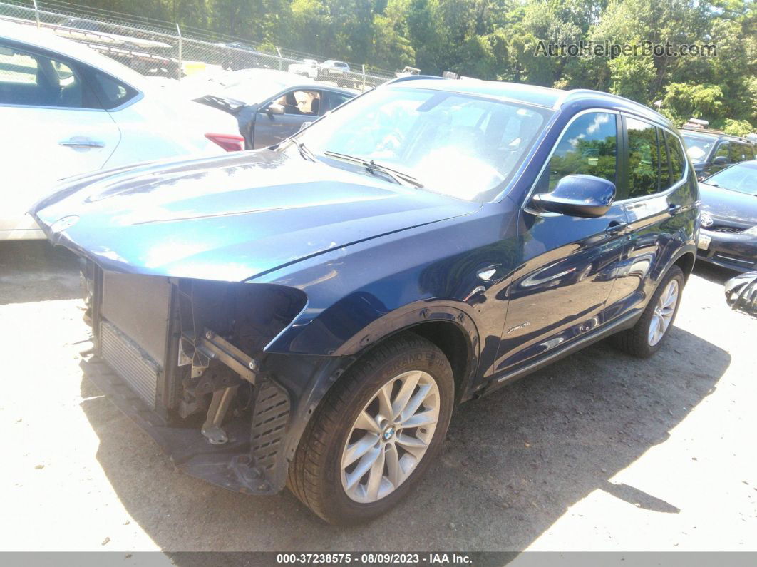 2013 Bmw X3 Xdrive28i Blue vin: 5UXWX9C53D0A20865