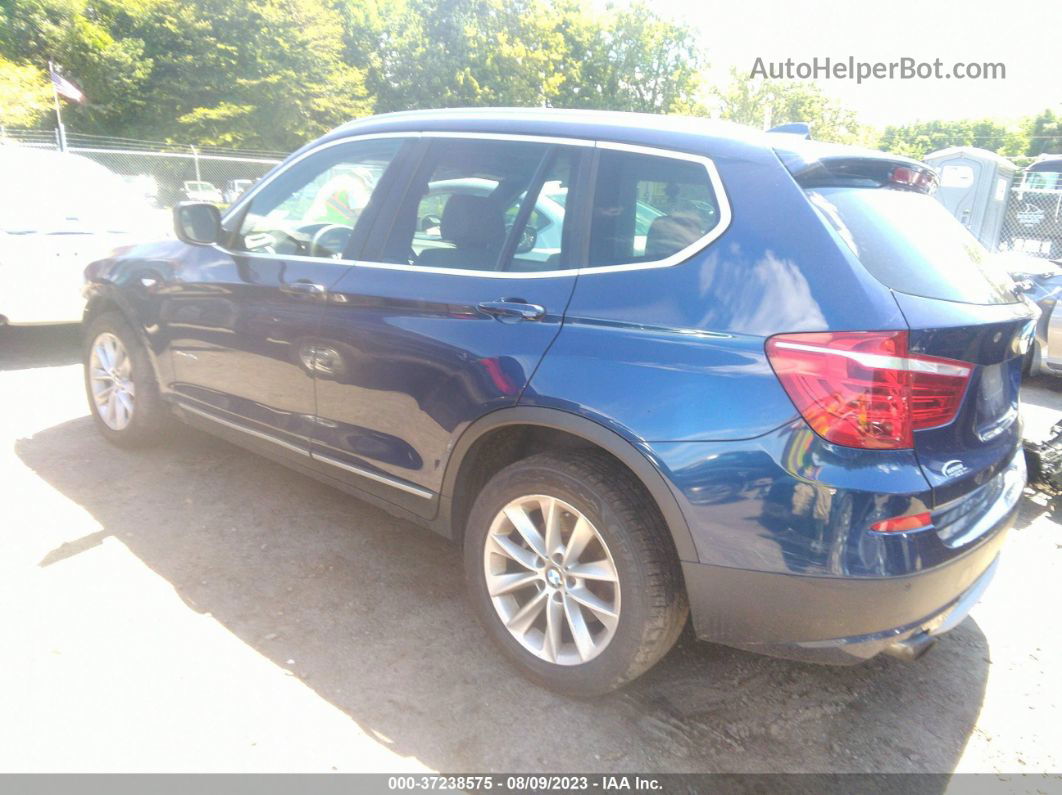 2013 Bmw X3 Xdrive28i Blue vin: 5UXWX9C53D0A20865