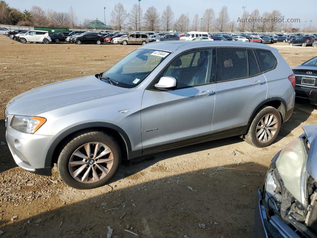 2013 Bmw X3 Xdrive28i Silver vin: 5UXWX9C53D0A21174