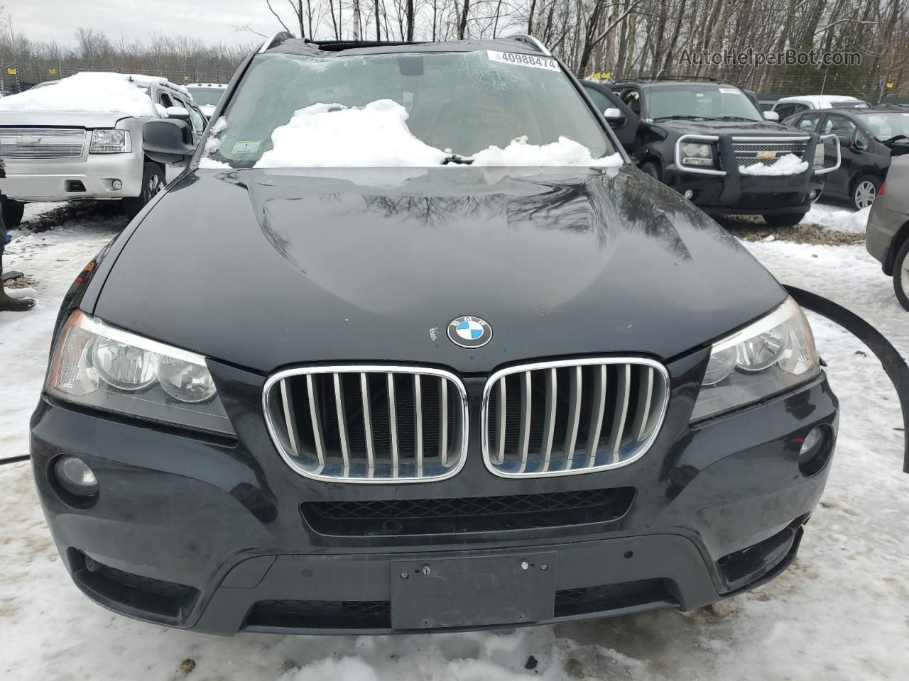 2013 Bmw X3 Xdrive28i Черный vin: 5UXWX9C53D0D00091