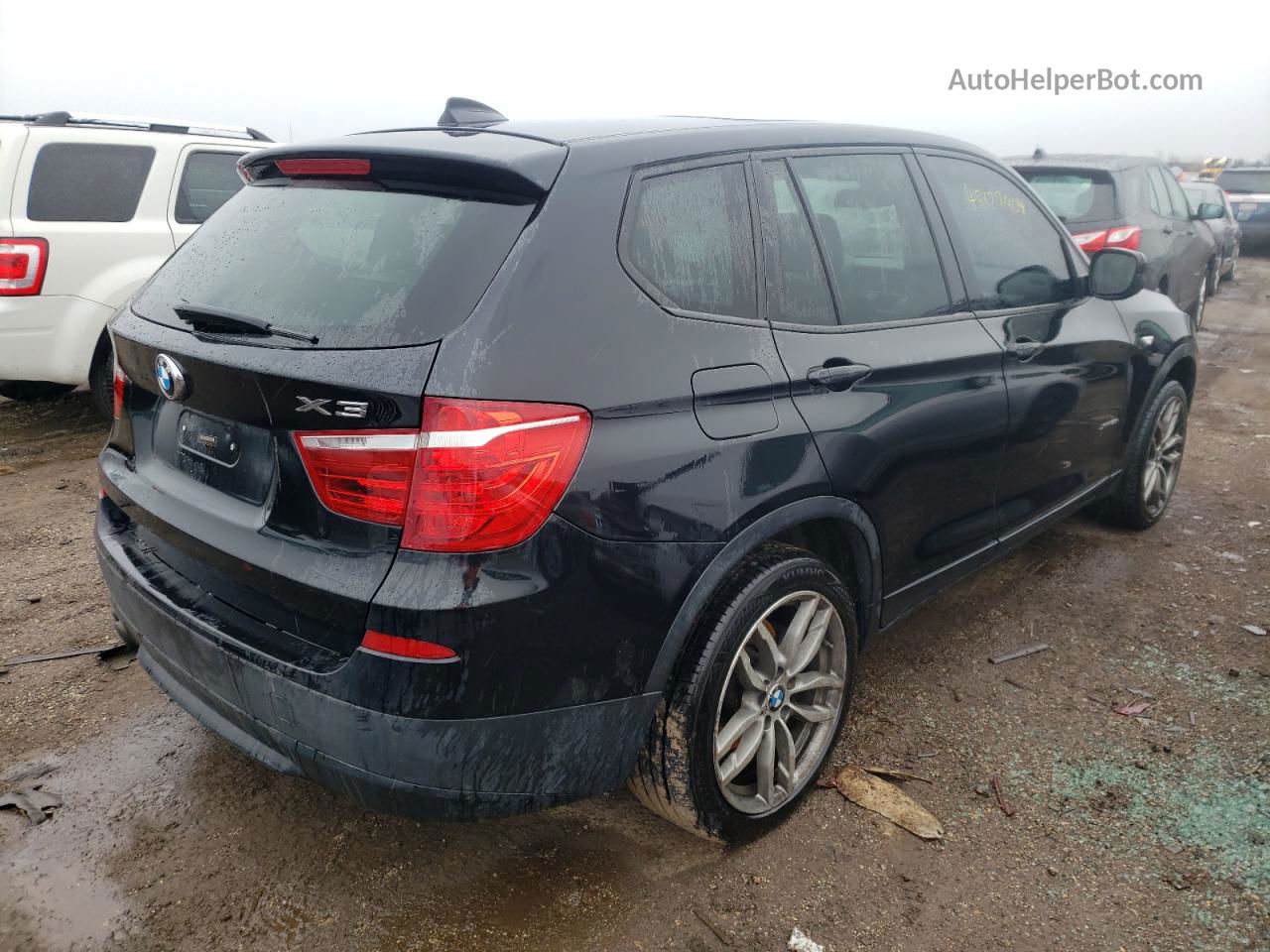 2013 Bmw X3 Xdrive28i Black vin: 5UXWX9C53D0D04366