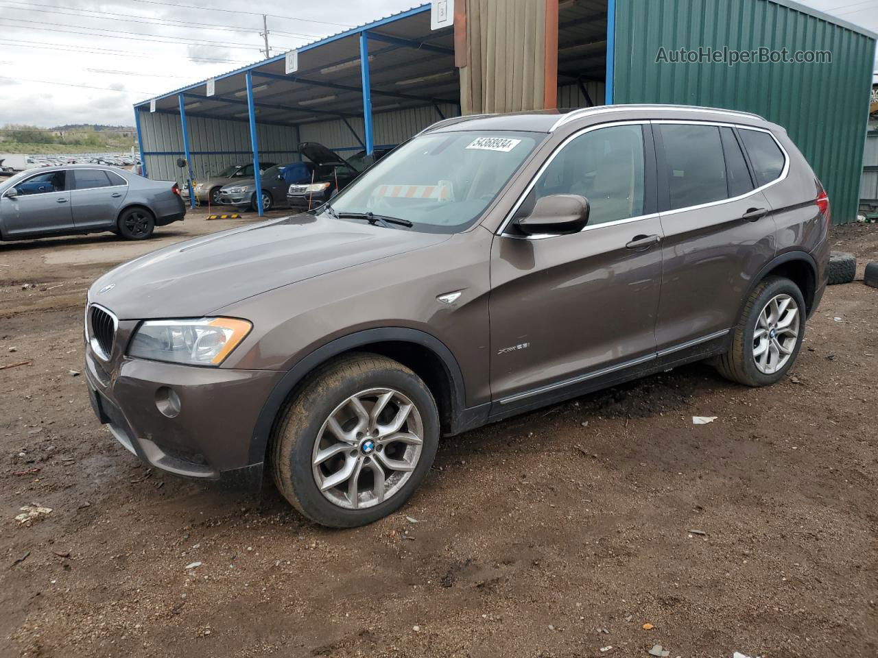 2013 Bmw X3 Xdrive28i Brown vin: 5UXWX9C53DL873990