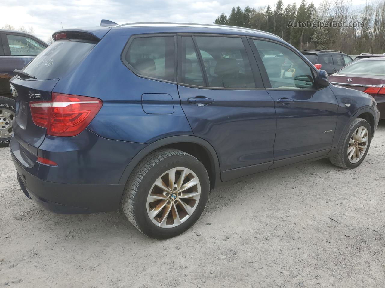 2014 Bmw X3 Xdrive28i Blue vin: 5UXWX9C53E0D35845