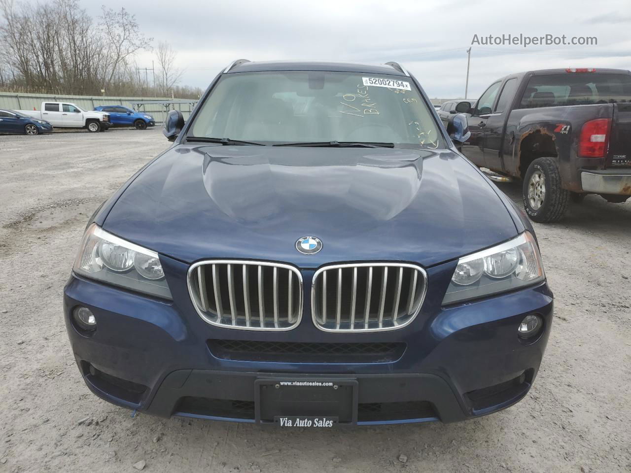 2014 Bmw X3 Xdrive28i Blue vin: 5UXWX9C53E0D35845