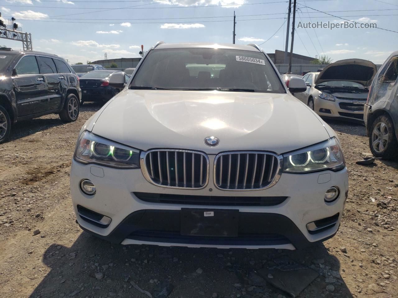 2016 Bmw X3 Xdrive28i White vin: 5UXWX9C53G0D69402