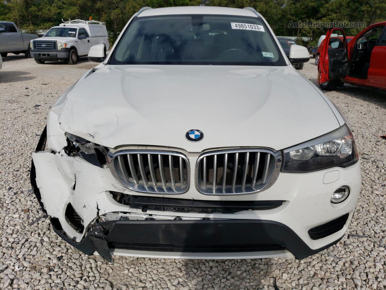 2016 Bmw X3 Xdrive28i White vin: 5UXWX9C53G0D71621