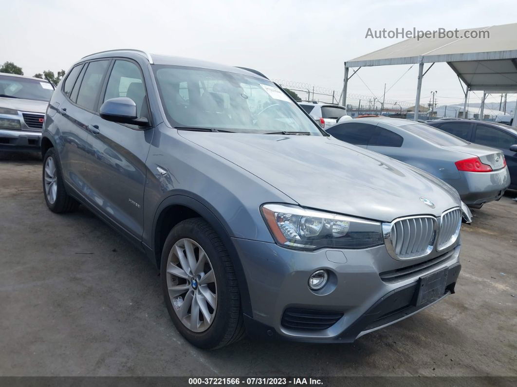 2016 Bmw X3 Xdrive28i Silver vin: 5UXWX9C53G0D81128