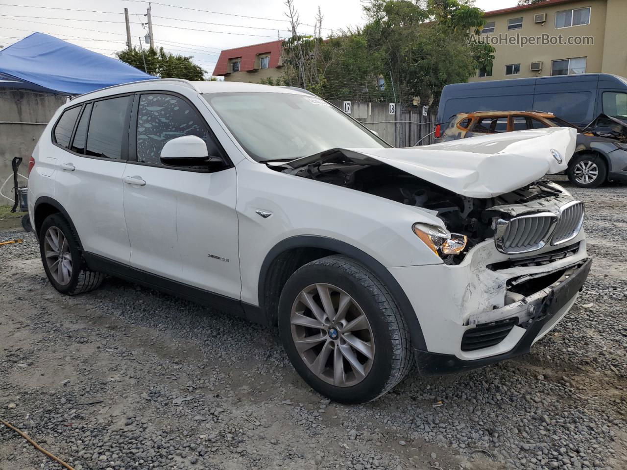 2016 Bmw X3 Xdrive28i White vin: 5UXWX9C53G0D83039