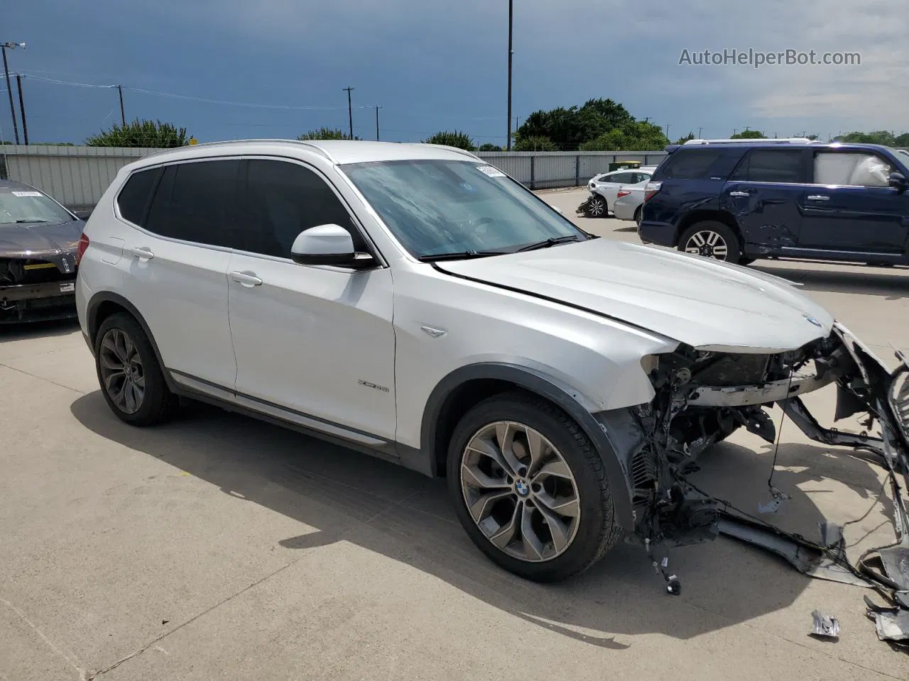 2016 Bmw X3 Xdrive28i White vin: 5UXWX9C53G0D85034